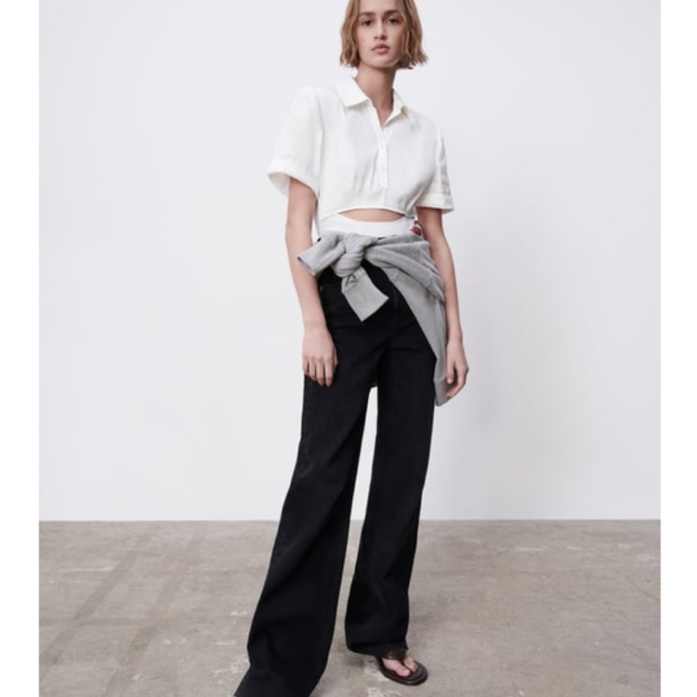 ZARA Wide Leg Full Length Jeans